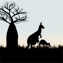 Kangaroos Silhouette  screen for extension Chrome web store in OffiDocs Chromium