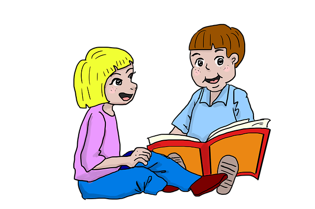 Free download Kids Reading Children -  free illustration to be edited with GIMP free online image editor