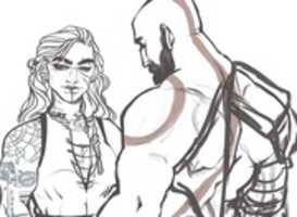 Free download Kratos x Faye Fanart free photo or picture to be edited with GIMP online image editor