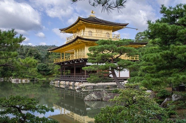 Free download kyoto temple kenkaku ji buddhism free picture to be edited with GIMP free online image editor