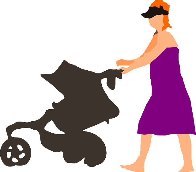 Free download Lady Stroller Baby - Free vector graphic on Pixabay free illustration to be edited with GIMP free online image editor