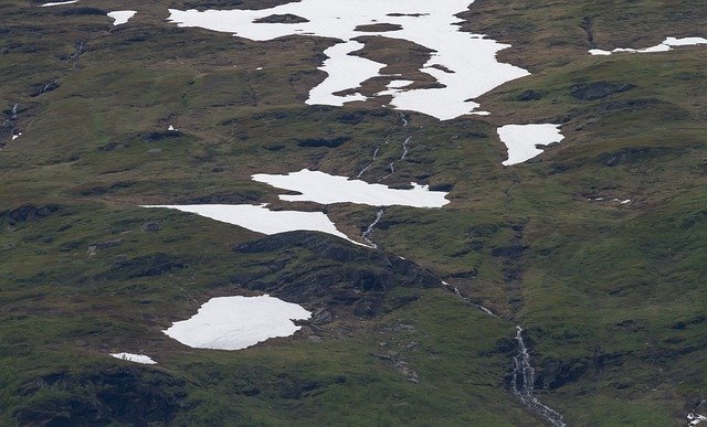 Free download landscape mountainside snow stream free picture to be edited with GIMP free online image editor