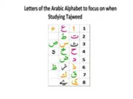 Free download Letters of the Arabic Alphabet to focus on when Studying Tajweed free photo or picture to be edited with GIMP online image editor