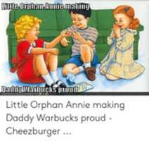 Free download litle-orphan-annie-maling-daddly-marbucks-proud-icanhaschee2iurger-com-little-orphan-49471230 free photo or picture to be edited with GIMP online image editor