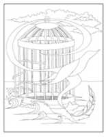 Free download LivingRoom Colouring Page - Bird Cage By Mary Krohnert free photo or picture to be edited with GIMP online image editor