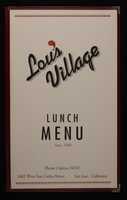 Free download Lous Village restaurant menus, c. 2000 free photo or picture to be edited with GIMP online image editor