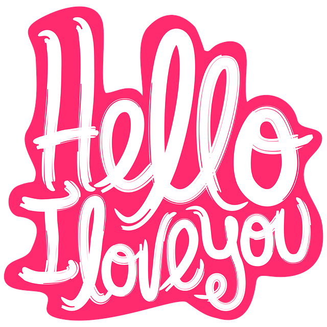 Free download Love Hello Heart -  free illustration to be edited with GIMP free online image editor