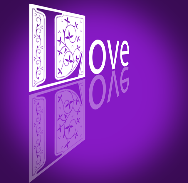 Free download Love Text Vignette -  free illustration to be edited with GIMP free online image editor