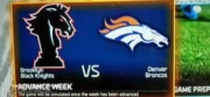 Descarga gratuita Madden NFL 16 Brooklyn Black Knights VS Denver Broncos Teams Captura de pantalla foto o imagen gratuita para editar con el editor de imágenes en línea GIMP