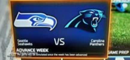 הורדה חינם Madden NFL 16 Seattle Seahawks VS Carolina Panthers Teams צילום מסך תמונה או תמונה בחינם לעריכה עם עורך התמונות המקוון GIMP