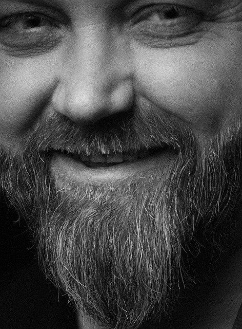 Free download man beard face look monochrome free picture to be edited with GIMP free online image editor