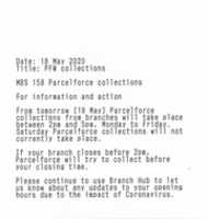 Free download MBS 158 - Post Office Horizon Notice - PFW Collections - jpg & OCR txt free photo or picture to be edited with GIMP online image editor