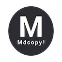 MdCopy  screen for extension Chrome web store in OffiDocs Chromium