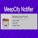 OffiDocs Chromium-ലെ വിപുലീകരണ Chrome വെബ് സ്റ്റോറിനായുള്ള Meepcity Notifier സ്‌ക്രീൻ