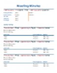 Free download Meeting Minutes and Agenda Template DOC, XLS or PPT template free to be edited with LibreOffice online or OpenOffice Desktop online