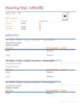 Free download Meeting Minutes Template 1 DOC, XLS or PPT template free to be edited with LibreOffice online or OpenOffice Desktop online