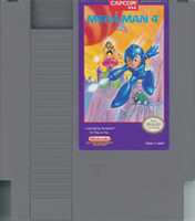 Free download Mega Man 4 [NES-4V-USA] (Nintendo NES) - Cart Scans free photo or picture to be edited with GIMP online image editor