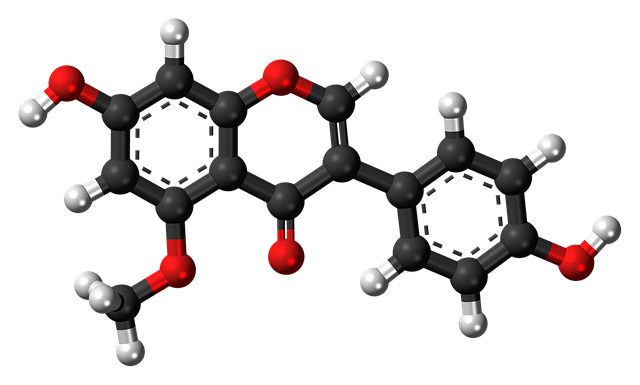 Free download Methylgenistein Molecule Model -  free illustration to be edited with GIMP free online image editor