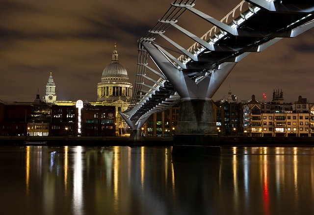 Free download millennium bridge london free picture to be edited with GIMP free online image editor