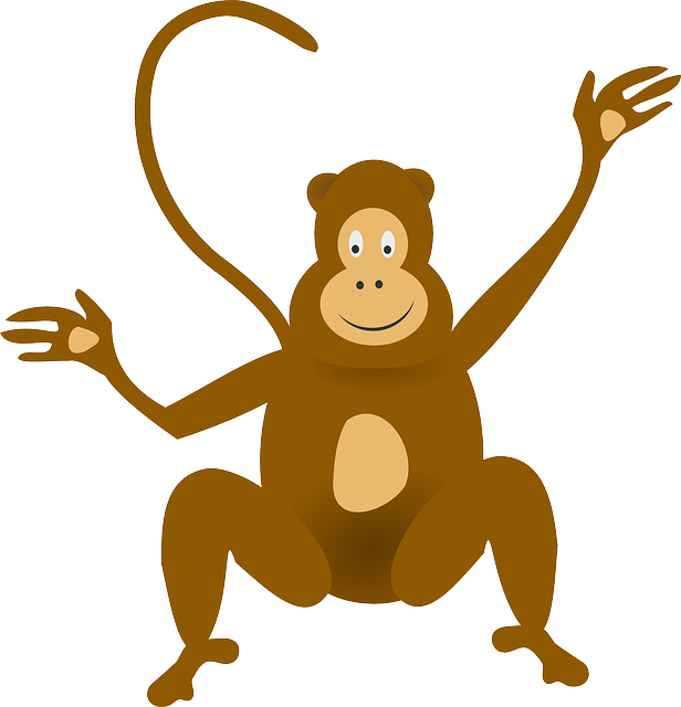 Free download Monkey Happy Funny - Free vector graphic on Pixabay free illustration to be edited with GIMP free online image editor