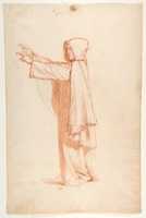 Free download Monk (lower register; study for wall paintings in the Chapel of Saint Remi, Sainte-Clotilde, Paris, 1858) free photo or picture to be edited with GIMP online image editor