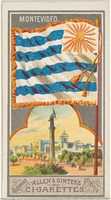 Free download Montevideo, from the City Flags series (N6) for Allen & Ginter Cigarettes Brands free photo or picture to be edited with GIMP online image editor