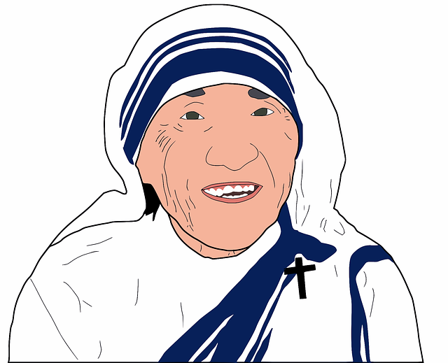 Free download Mother Teresa People - Free vector graphic on Pixabay free illustration to be edited with GIMP free online image editor