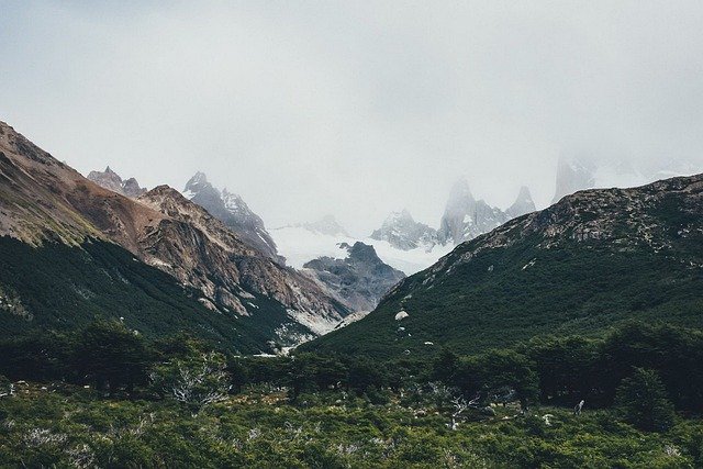 Free download mountains fog trees forests valley free picture to be edited with GIMP free online image editor