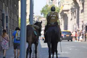 Free download Mounted police in Santiago, Chile free photo or picture to be edited with GIMP online image editor