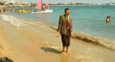 Free download Mr Bean In The Beach free photo or picture to be edited with GIMP online image editor