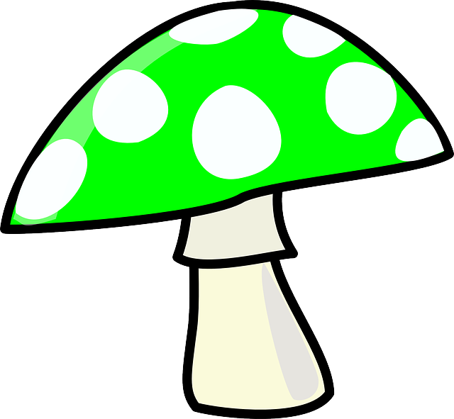 Free download Mushroom Fly Agaric Green - Free vector graphic on Pixabay free illustration to be edited with GIMP free online image editor