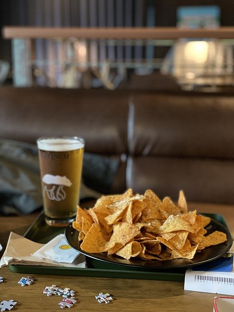 Free download nachos beer food snack break cafe free picture to be edited with GIMP free online image editor