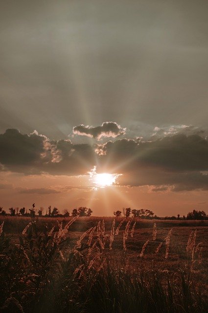 Free download nature sunset sky clouds rural free picture to be edited with GIMP free online image editor