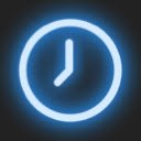 Neon work clock newtab  screen for extension Chrome web store in OffiDocs Chromium