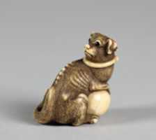 Free download Netsuke of Cat with a Ball free photo or picture to be edited with GIMP online image editor