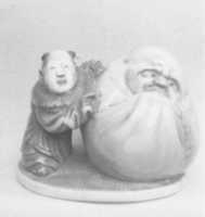 Free download Netsuke of Dharma with a Small Boy free photo or picture to be edited with GIMP online image editor