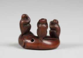 Free download Netsuke of Three Monkeys on the Back of a Fish (Sanbiki Saru) free photo or picture to be edited with GIMP online image editor