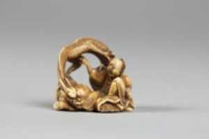 Free download Netsuke of Two Figures and a Dragon free photo or picture to be edited with GIMP online image editor