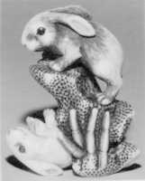 Free download Netsuke of Two Rabbits and a Rock free photo or picture to be edited with GIMP online image editor