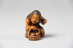 Free download Netsuke of Woman with a Basket of Clams free photo or picture to be edited with GIMP online image editor