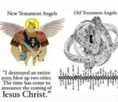 Free download New Testament Angels vs Old Testament Angels [ Meme ] free photo or picture to be edited with GIMP online image editor