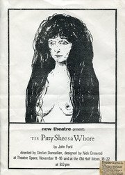 Free download New Theatre `Tis Pity She`s a Whore` poster free photo or picture to be edited with GIMP online image editor