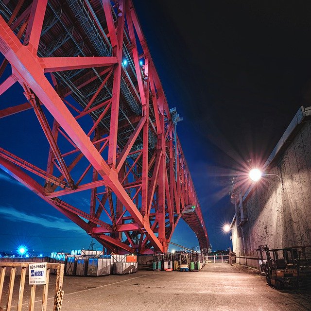 免费下载 Night View Bridge Architecture - 可使用 GIMP 在线图像编辑器编辑的免费照片或图片