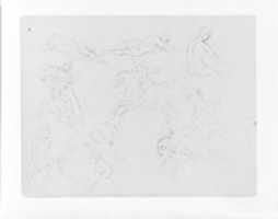 Free download Nine Figure Sketches, Including Three Galloping Equestrains (from Sketchbook) free photo or picture to be edited with GIMP online image editor