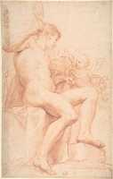 Free picture Nude Male with Two Putti to be edited by GIMP online free image editor by OffiDocs