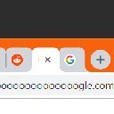 Orange frame with distinguishable gray tabs  screen for extension Chrome web store in OffiDocs Chromium