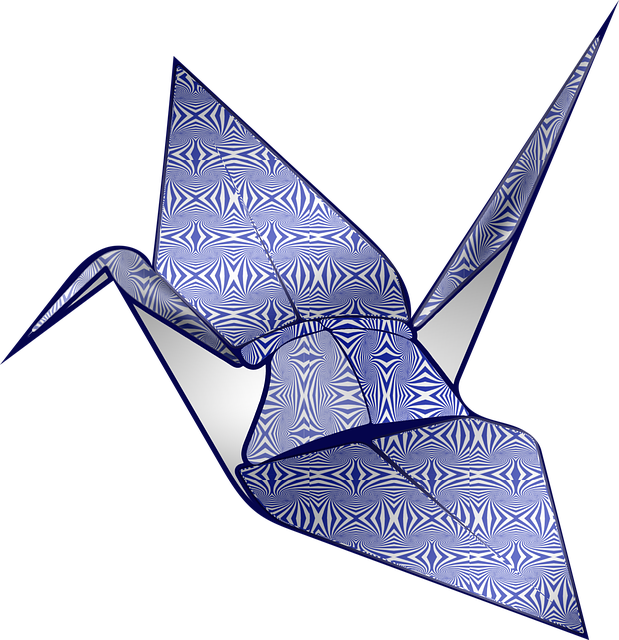 Free download Origami Blue Op Art -  free illustration to be edited with GIMP free online image editor