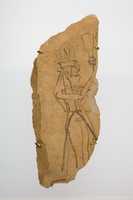 Free download Ostracon Depicting a Queen Holding a Sistrum free photo or picture to be edited with GIMP online image editor