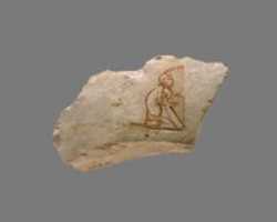 Free download Ostracon with sketch of a harpist free photo or picture to be edited with GIMP online image editor