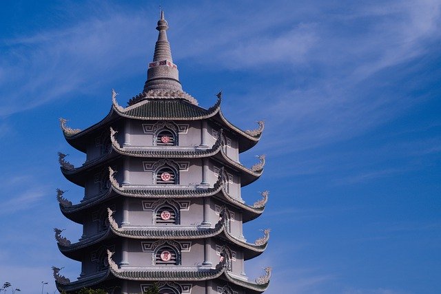 Free download pagoda buddhist temple chua linh ung free picture to be edited with GIMP free online image editor